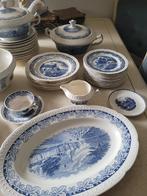antiek servies Societe Ceramique boeren hoeve blauw, Antiek en Kunst, Ophalen of Verzenden