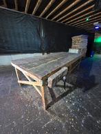 Grote Werktafel met Bankschroef, Doe-het-zelf en Verbouw, Werkbanken, Ophalen, Gebruikt, 170 cm of meer, Bankschroef