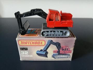 Lesney Matchbox Superfast #32 Excavator in doosje  beschikbaar voor biedingen