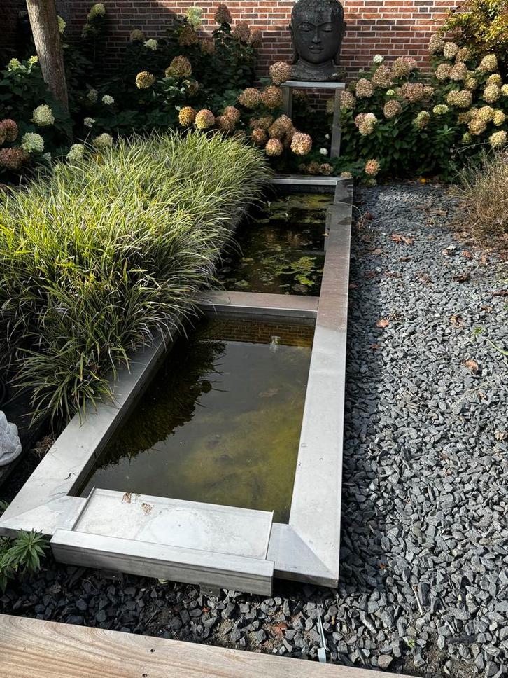 Vijverbak met RVS Omranding, Tuin en Terras, Vijvers, Zo goed als nieuw, Ophalen