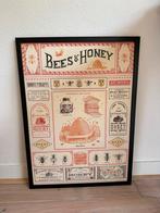 Vintage poster Bees & Honey, Overige thema's, Ophalen of Verzenden