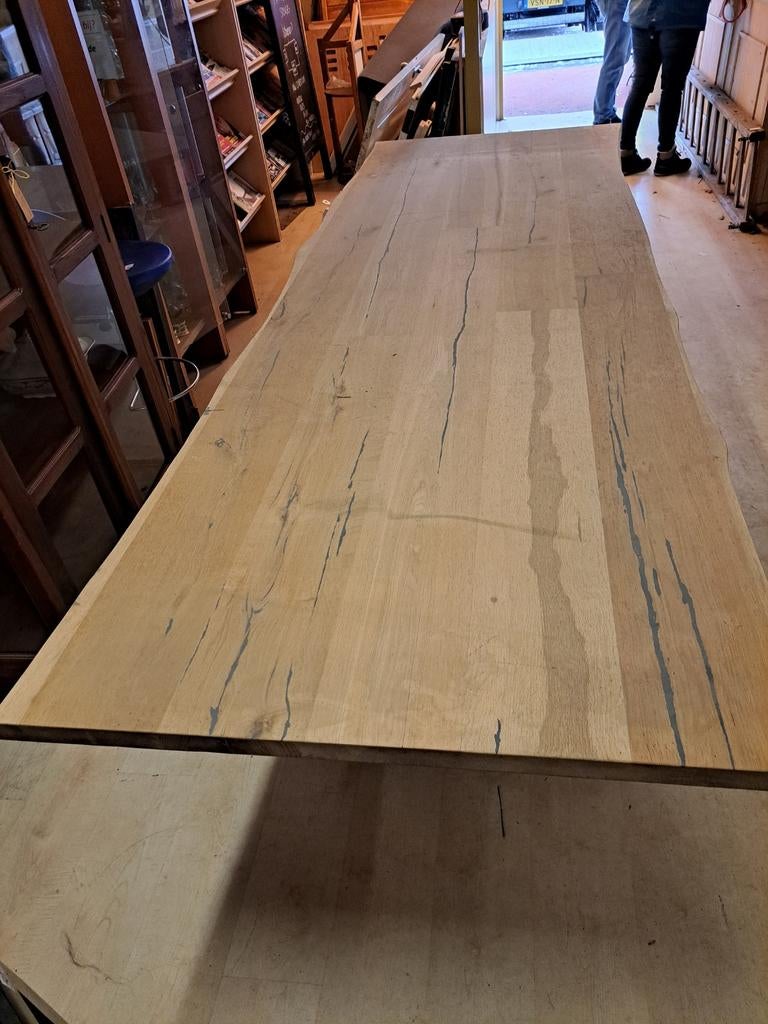 XXL 300  cm  Eiken  tafelblad  Eetkamer tafel kloostertafel, Huis en Inrichting, Tafels | Eettafels, Ophalen, Nieuw, Rechthoekig