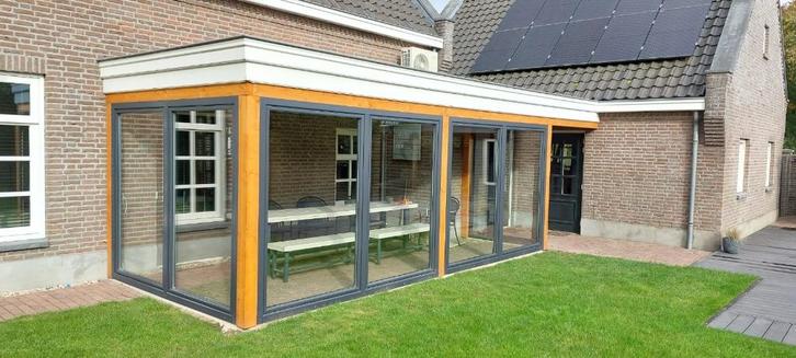 2-delige kantel schuifpuien in kunststof antraciet grijs, Doe-het-zelf en Verbouw, Kozijnen en Schuifpuien, Nieuw, Schuifpui, Kunststof