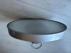 Melkglazen Hanglamp, Dubbele Plaat, 71cm, Ophalen of Verzenden, Gebruikt, Glas