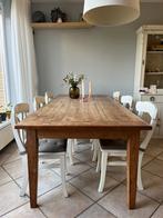 Fantastisch mooie eettafel van teakhout, Ophalen, Robuust en klassiek, Teakhout, 200 cm of meer