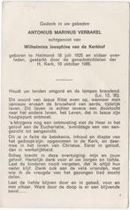 Antonius M. Verbakel 1925 Helmond + 1965 Helmond, 40 jaar, Verzenden