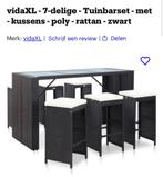 VidaXL 7 Delige Tuinbarset Nieuw in doos, Tuin en Terras, Tuinsets en Loungesets, Ophalen, Overige materialen, 6 zitplaatsen, Nieuw