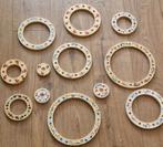 Houten jaarring Vrije School verjaardag kaarsjes kandelaar, Verzenden, Zo goed als nieuw, Overige materialen, Minder dan 25 cm