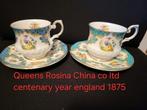 Queens rosinaChina co ltdCentenaryYearEngland 1875 1€7 2€12, Verzamelen, Ophalen of Verzenden, Zo goed als nieuw, Porselein
