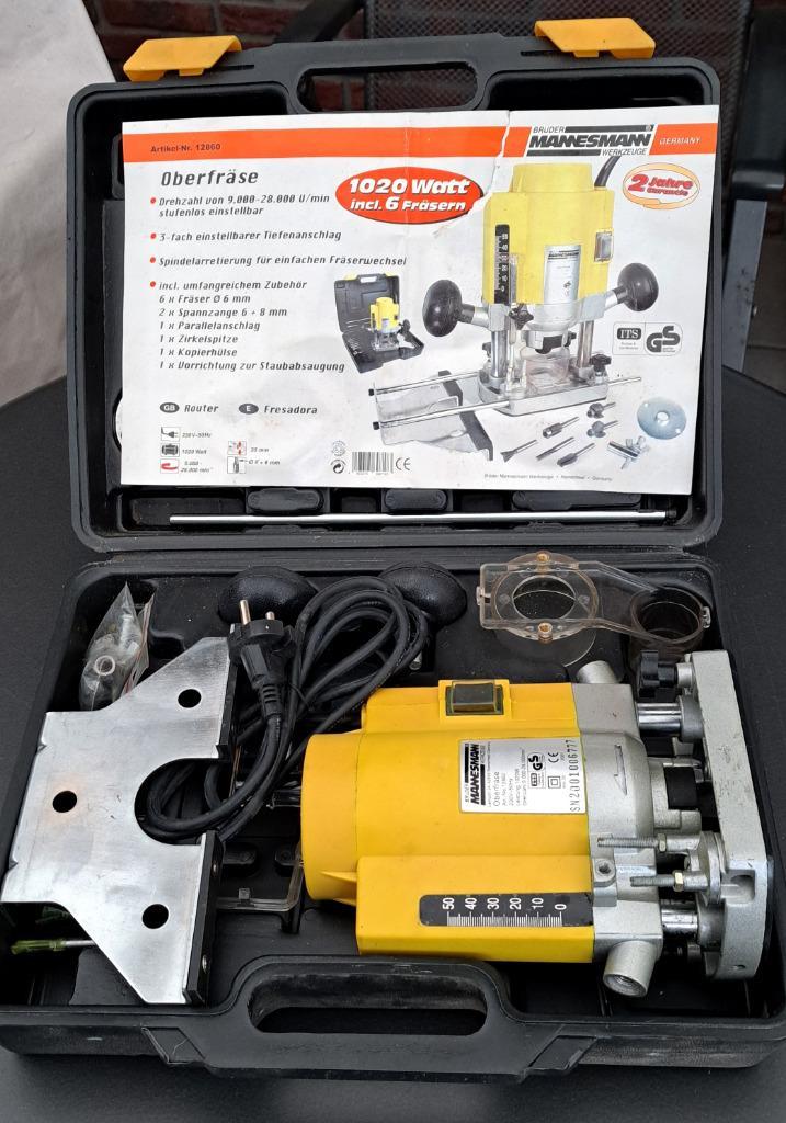 Bovenfrees (Mannesmann, Doe-het-zelf en Verbouw, Gereedschap | Freesmachines, Zo goed als nieuw, Elektrisch, Bovenfrees, Ophalen of Verzenden