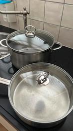 BK hapjespan en 5 liter soeppan, Ophalen, Gebruikt, Rvs, Pannenset