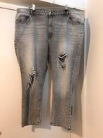 H&M ripped jeans spijkerbroek licht grijs mt XXL 50/52 zgan, Kleding | Dames, Grote Maten, H&M, Verzenden, Zo goed als nieuw, Grijs