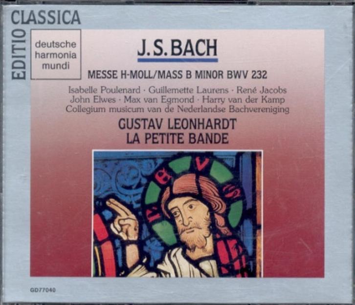 BACH Mass in b minor 2 - CD LEONHARDT DHM, Cd's en Dvd's, Cd's | Klassiek, Gebruikt, Vocaal, Barok, Met libretto, Boxset, Ophalen of Verzenden