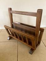 Brutalist lectuurbak stoer eikenhout houten tijdschriftenbak, Huis en Inrichting, Woonaccessoires | Krantenbakken en Lectuurbakken