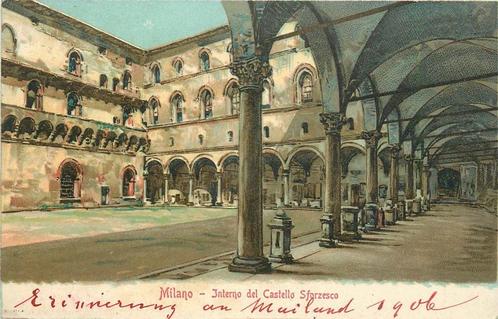 (379-004-003) Milano Interno del Castello Sforzesco, Verzamelen, Ansichtkaarten | Buitenland, Spanje, Verzenden