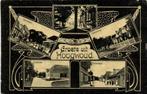 Groete uit Hoogwoud. 5 afb o.a. Kerkelaan - B-keus - 1911 ge, Verzamelen, Ansichtkaarten | Nederland, Ophalen of Verzenden, Voor 1920