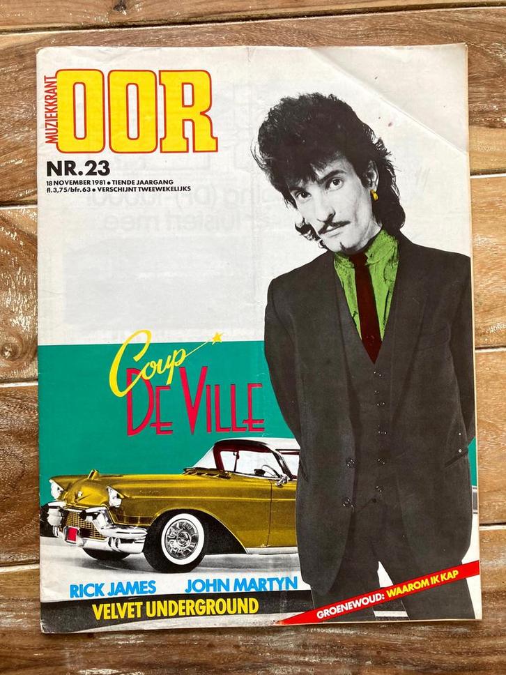 Muziekkrant OOR 1981 VELVET UNDERGROUND Martyn MINK DEVILLE, Boeken, Tijdschriften en Kranten, Muziek, Film of Tv, Ophalen of Verzenden