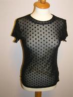 Zwarte top met stippen maat M., Maat 38/40 (M), Zwart, Nieuw, Ophalen of Verzenden