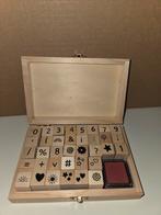 Houten Stempelset met Inkt, Verzenden, Zo goed als nieuw, Houten stempel