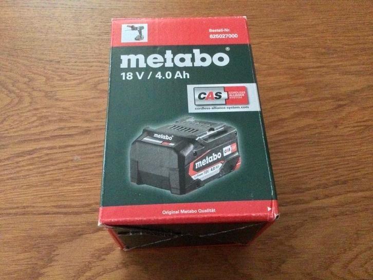 Metabo LI-POWER ACCU-PACK 18 V - 4.0 AH (625027000) - Nieuw, Doe-het-zelf en Verbouw, Gereedschap | Machine-onderdelen en Toebehoren