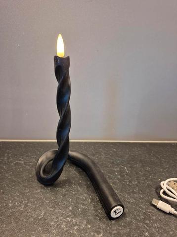 Flexibel led kaars zwart sfeer oplaadsnoer compleet licht beschikbaar voor biedingen