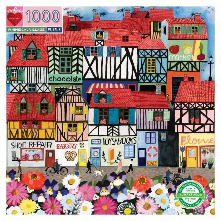 eeBoo - Whimsical Village - 1000 stukjes, Hobby en Vrije tijd, Denksport en Puzzels, Nieuw, Legpuzzel, 500 t/m 1500 stukjes, Ophalen of Verzenden
