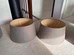 Taupe Lampenkappen - Set van 2, Ophalen, 25 tot 50 cm, Rond, Zo goed als nieuw