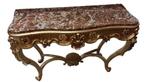 grote Franse vergulde muurconsole. met marmeren blad., Antiek en Kunst, Antiek | Meubels | Tafels, Ophalen