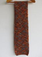 Oranje bruin blauwe gebreide sjaal met wol, Ophalen of Verzenden, Zo goed als nieuw, Maat 46/48 (XL) of groter, Sjaal