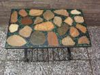 Vintage: epoxy nesting table, met gietijzeren onderstel, Ophalen, Huis en Inrichting