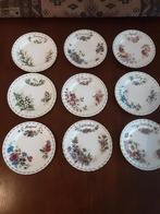 Royal Albert 9 gebaksbordjes Flower of the Month, Antiek en Kunst, Antiek | Servies los, Ophalen of Verzenden