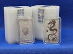 (T 2018) AUSTRALIA  TUBE 20 STUKS  RECTANGLE DRAGON 2018, Ophalen of Verzenden, Setje, Zilver