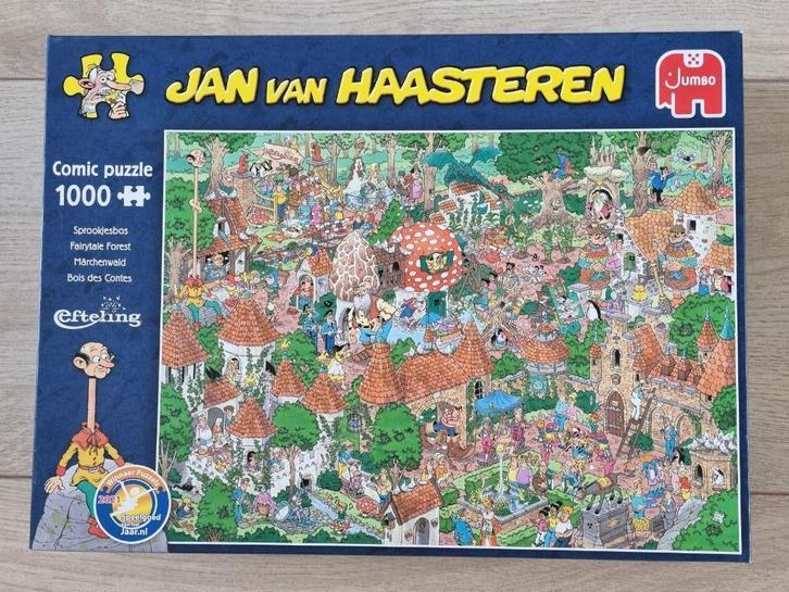 J.v.Haasteren: Sprookjesbos "Efteling" 1000 st. nr.: 20045, Hobby en Vrije tijd, Denksport en Puzzels, Zo goed als nieuw, Legpuzzel