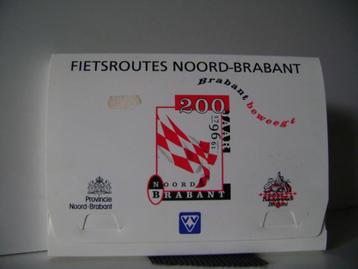 Plastic map met 15 fietsroutes in Noord-Brabant 200jaar beschikbaar voor biedingen