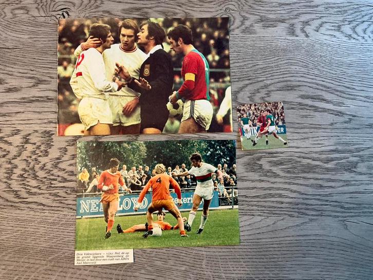 knipsels ADO Den Haag begin jaren 70, Roggeveen, Mansveld, Verzamelen, Sportartikelen en Voetbal, Gebruikt, Poster, Plaatje of Sticker
