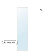 Spiegel met witte rand van Ikea, Minder dan 50 cm, 150 tot 200 cm, Gebruikt, Rechthoekig