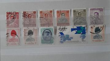 11 Oude Klassieke Postzegels Thailand Nr. 1 Gestempeld beschikbaar voor biedingen
