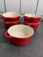 6 Rode ramekins / ovenschaaltjes, Ophalen, Zo goed als nieuw