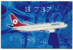 Turkish Airlines Boeing 737 ansichtkaart (airline issue), Nieuw, Ophalen of Verzenden, Kaart, Foto of Prent