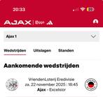 2 last minute kaarten Ajax - Excelsior, Tickets en Kaartjes, Twee personen