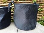 Opbergmanden velvet blauw set van 2 stuks, Ophalen of Verzenden, Nieuw, Rond