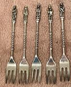 5 Verzilverde Apostel Gebaksvorkjes (90), Antiek en Kunst, Ophalen of Verzenden