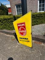 Groot PHILIPS emaille reclamebord, Verzamelen, Merken en Reclamevoorwerpen, Ophalen, Reclamebord, Gebruikt, .