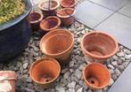 Diverse terracotta bloempotten tuinpotten binnen potten, Tuin en Terras, Gebruikt, Rond, Terracotta, Tuin