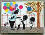 Houten puzzle, Jip en Janneke. 'Ballonnen kopen' -1958, Kinderen en Baby's, Speelgoed | Houten speelgoed, Verzenden, Zo goed als nieuw