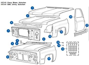 Reparatiedelen en Carrosseriedelen voor Chevrolet Suburban. beschikbaar voor biedingen