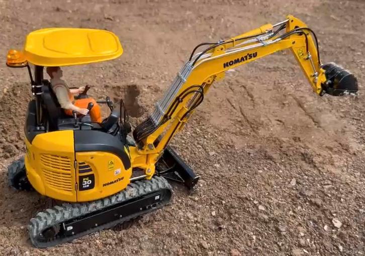 Bouwpakket hydraulische minigraver 1/14 Lesu RC, Hobby en Vrije tijd, Modelbouw | Radiografisch | Auto's, Nieuw, Auto offroad