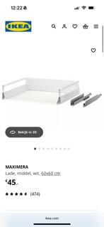 MAXIMERA Lade, middel, wit, 60x60 cm, Ophalen, Wit, 50 tot 100 cm, Zo goed als nieuw