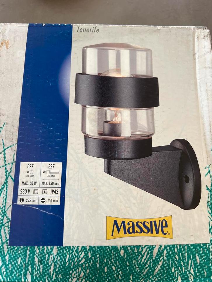 Kunststof Buitenlamp - Massive Tenerife, Huis en Inrichting, Lampen | Wandlampen, Nieuw, Kunststof, Ophalen of Verzenden