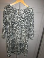 G290 In Shape mt XXL jurk zwart grijs animal print, Verzenden, Zwart, Maat 46/48 (XL) of groter, Zo goed als nieuw